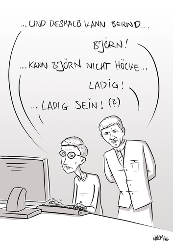 Cartoon: Björn Ladig (medium) by INovumI tagged björn,höcke,bjoern,hoecke,günther,lachmann,guenther,landolf,ladig