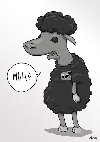 Cartoon: Das schwarze Schaf (medium) by INovumI tagged afd,schwarzes,schaf,schafe,black,sheep,btw2017