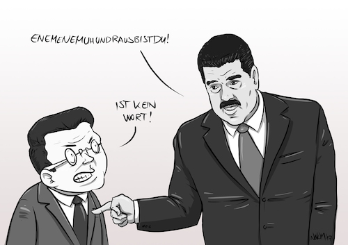Cartoon: Maduro schließt Opposition aus (medium) by INovumI tagged nicolas,maduro,opposition,kommunalwahlen,venezuela,wahl