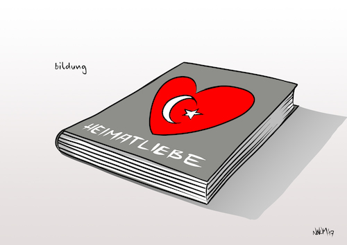 Cartoon: zukünftige bildung in der Türkei (medium) by INovumI tagged recep,tayyip,erdogan,türkei,lehrplan,schule,heimatliebe,atatürk,dschihat