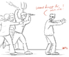 Cartoon: Lebend kriegt ihr mich nie! (small) by INovumI tagged zombie,untot,jagd