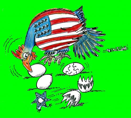 Cartoon: american (medium) by demirhindi tagged demirhindi