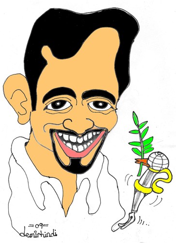Cartoon: karikatürist (medium) by demirhindi tagged portre,karikatür