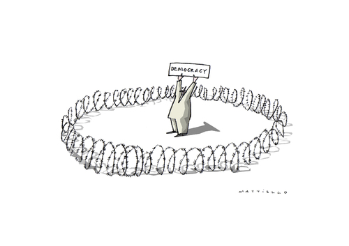 Cartoon: Democracy (medium) by Mattiello tagged aegypten,tunesien,ägypten,mubarak,demokratie,tunesien