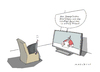 Cartoon: Reduziert (small) by Mattiello tagged tv fussball sparen mann