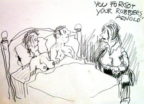Cartoon: easily forgotten (medium) by Marga Ryne tagged wife,husband