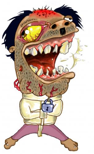 Cartoon: Cyko Billy (medium) by D-kay tagged psycho