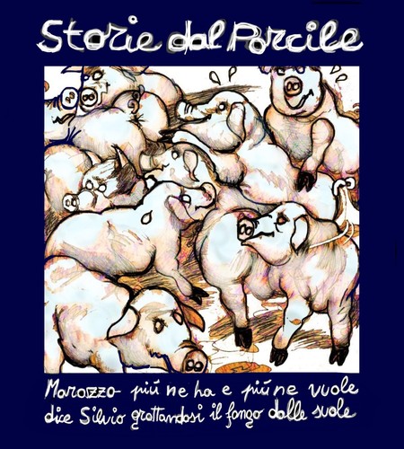 Cartoon: Poetry (medium) by yalisanda tagged poetry,poesia,marazzo,berlusconi,pigs,suole,goverment,italy,berlugnette,comics,irony,illustration