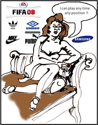 Cartoon: Soccer (medium) by yalisanda tagged soccer,football,women,play,position,sofa,humor