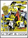 Cartoon: Kitchen staff (small) by yalisanda tagged kitchen,staff,four,color,comics,cartoon,spaghetti