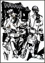 Cartoon: motobike to rent (small) by yalisanda tagged motobike,asia,vietnam,black,white,man,drawing