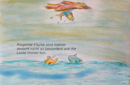 Cartoon: aus dem meer (medium) by ab tagged wasser,meer,fische,leben,nahrung