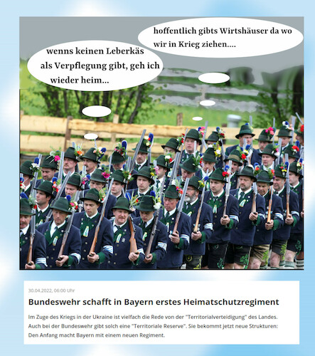 Cartoon: bayernwehr (medium) by ab tagged bayern,heer,bundeswehr,soldaten
