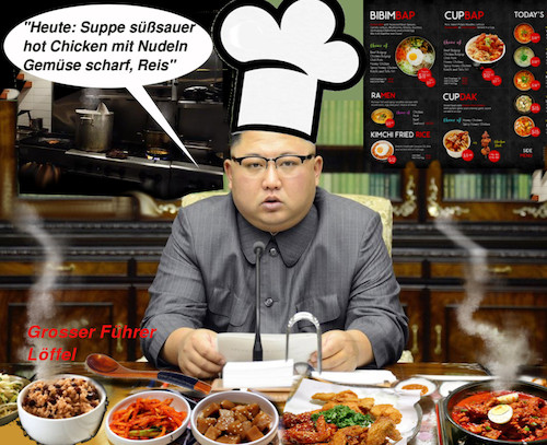 Cartoon: beim asiaten (medium) by ab tagged kim,küche,cheffe