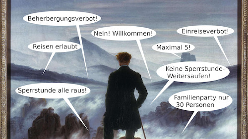 Cartoon: deutscher herbst (medium) by ab tagged corona,deutschland,regeln,politik,klassisch,bild,nebel