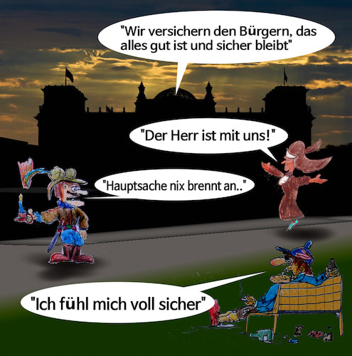 Cartoon: die Bürgerversicherung (medium) by ab tagged politik,reden,wahl,versprechen,bürger,glaube,rente,krankheit,kassen,deutschland