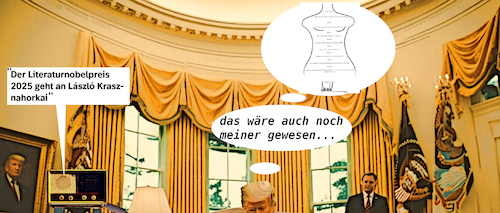 Cartoon: dumme schweden (medium) by ab tagged trump,nobelpreis,schweden,usa,verleihung,macht,eppstein