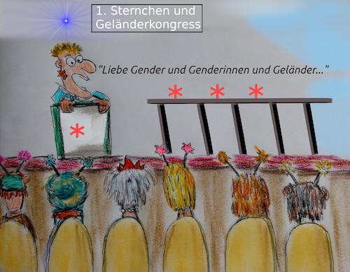 Cartoon: mad kongress aktuell (medium) by ab tagged deutschland,sprache,korrekt,divers,raum