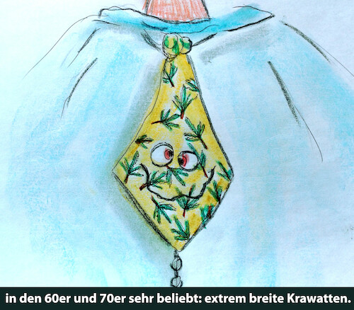 Cartoon: mode im wandel der zeiten (medium) by ab tagged mode,männer,krawatte,vintage,rausch,droge,vergangenheit