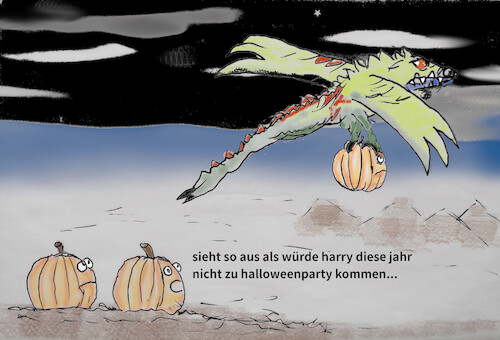 Cartoon: pech (medium) by ab tagged kürbis,halloween,herbst,fest,spuk