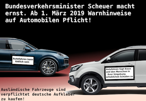 Cartoon: richtiges handeln (medium) by ab tagged verkehr,auto,minister,scheuer,abgase,klima,diesel,feinstaub,krankheit,umwelt,tod