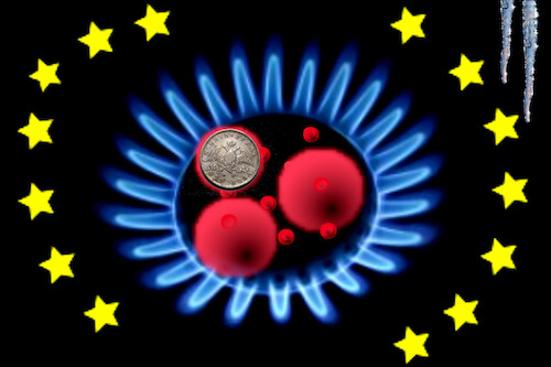 Cartoon: rubelgas (medium) by ab tagged eu,russland,gas,energy,cold,money,geld