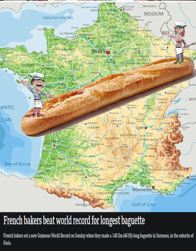 Cartoon: vive la france (medium) by ab tagged le,baguette,bäcker,frankreich