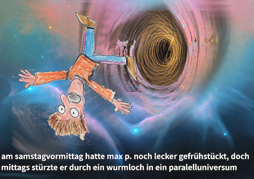 Cartoon: wochenende (medium) by ab tagged crazy,space,mann,abenteuer,weltall