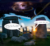 Cartoon: stoned henge (small) by ab tagged sonnewende,england,tag,nacht,sommeranfang,zenith,rausch,drogen,kult,steine,feier