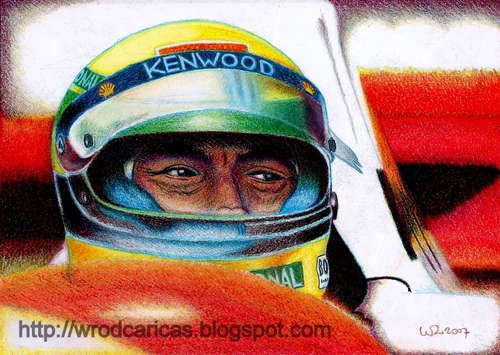 Cartoon: Ayrton Senna (medium) by WROD tagged senna,ayrton