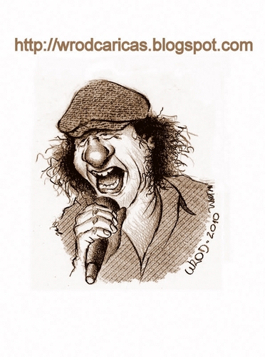 Cartoon: Brian Johnson (medium) by WROD tagged brian,johnson,acdc