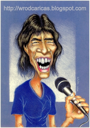 Cartoon: Mick Jagger (medium) by WROD tagged mick,jagger,the,rolling,stones