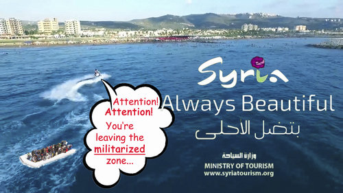 Cartoon: Don t worry - SYRIA cares... (medium) by Night Owl tagged syria,boat,people,tourism