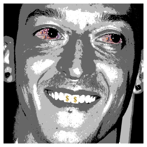 Cartoon: Özil lacht... (medium) by Night Owl tagged profifussball,steuerbehörde,fussball,steuertricks,spanien,finanzamt,strafzahlung,steuernachzahlung,leaks,football,oezil,özil,mesut