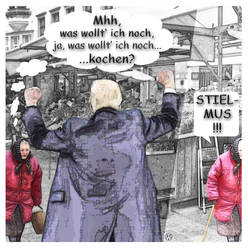 Cartoon: Troubleshooter (medium) by Night Owl tagged einkauf,markt,marktplatz,mittagessen,kochen,stielmus,donald,trump,exhibitionismus,zeigefreude,gehänge,gemächt,geschlecht,marketplace,shopping,exhibitionism,turnip,rape