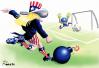 Cartoon: El juego del hombre (small) by Romero tagged politica,humor,deportes,critica,diversion,futbol