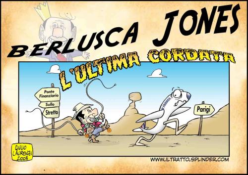 Cartoon: Berlusca Jones (medium) by Giulio Laurenzi tagged politics