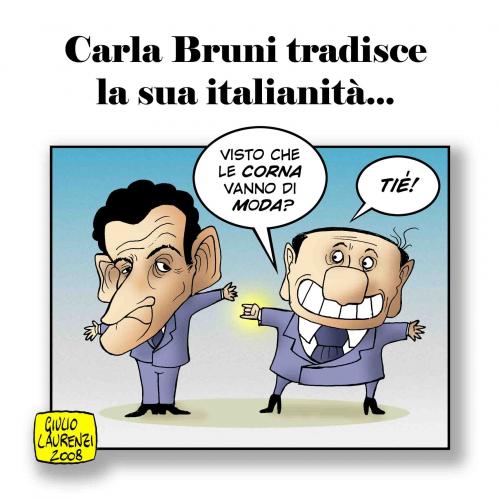 Cartoon: BerluSkozy (medium) by Giulio Laurenzi tagged politics