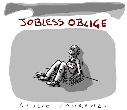 Cartoon: Jobless (medium) by Giulio Laurenzi tagged jobless