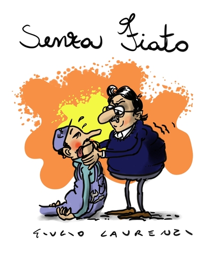 Cartoon: Senza Fiato (medium) by Giulio Laurenzi tagged senza,fiato