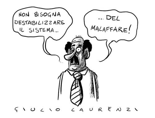 Cartoon: Sistema (medium) by Giulio Laurenzi tagged sistema