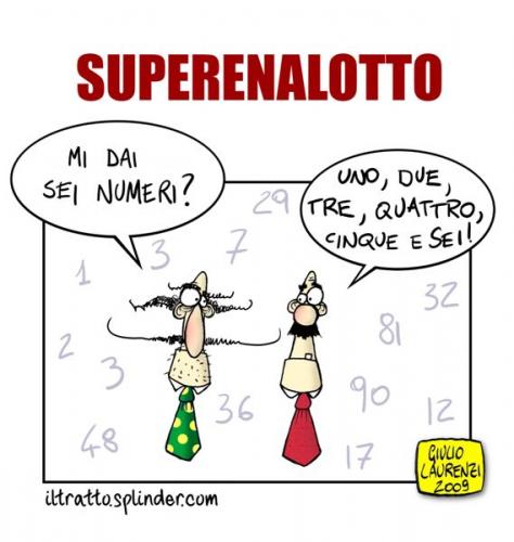 Cartoon: Superenalotto (medium) by Giulio Laurenzi tagged superenalotto