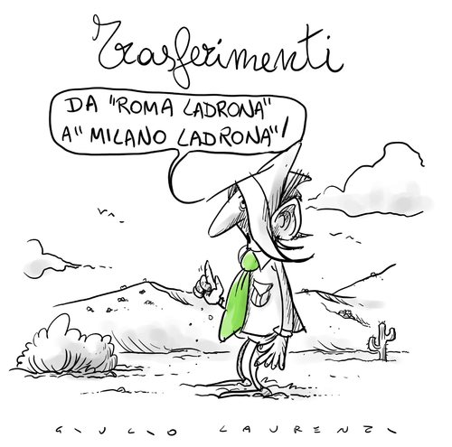 Cartoon: Trasferimenti (medium) by Giulio Laurenzi tagged trasferimenti