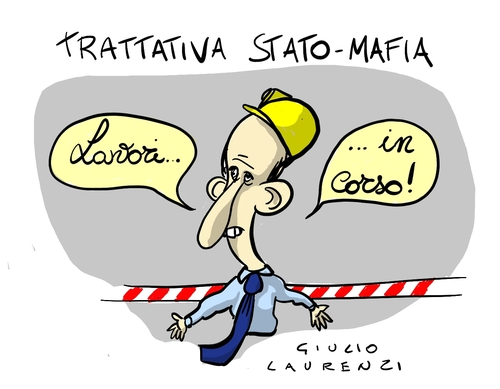 Cartoon: Trattativa (medium) by Giulio Laurenzi tagged trattativa