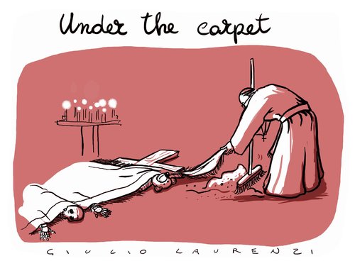 Cartoon: Under The Carpet (medium) by Giulio Laurenzi tagged papa,pope,carpet