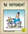 Cartoon: Be Different (small) by Giulio Laurenzi tagged sports