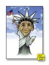 Cartoon: Obama (small) by Giulio Laurenzi tagged politics obama usa