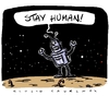 Cartoon: Stay Human (small) by Giulio Laurenzi tagged arrigoni