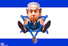 Cartoon: Deadlock Netanyahu (small) by Bart van Leeuwen tagged benjamin,netanyahu,israel,deadlock,election,rerun,gantz