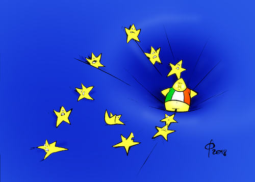 Cartoon: Italiens Neuverschuldung (medium) by Paolo Calleri tagged eu,italien,schulden,neuverschuldung,wachstum,regierung,rom,euro,eurozone,risiken,maerkte,wahlversprechen,rechtspopulisten,lega,fuenf,sterne,bewegung,populisten,haushaltsentwurf,defizit,stabilitaet,karikatur,cartoon,paolo,calleri,eu,italien,schulden,neuverschuldung,wachstum,regierung,rom,euro,eurozone,risiken,maerkte,wahlversprechen,rechtspopulisten,lega,fuenf,sterne,bewegung,populisten,haushaltsentwurf,defizit,stabilitaet,karikatur,cartoon,paolo,calleri